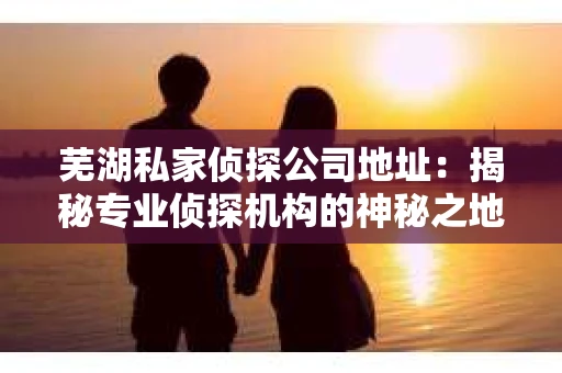 芜湖私家侦探公司地址：揭秘专业侦探机构的神秘之地