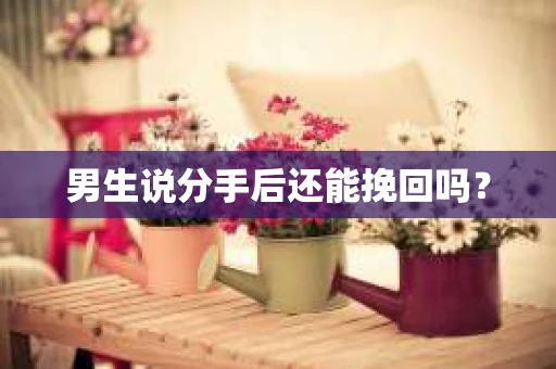 男生说分手后还能挽回吗？