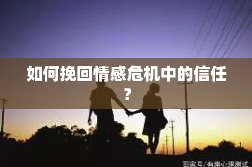 如何挽回情感危机中的信任？