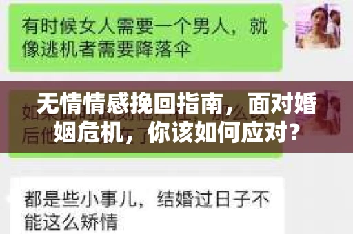 无情情感挽回指南，面对婚姻危机，你该如何应对？